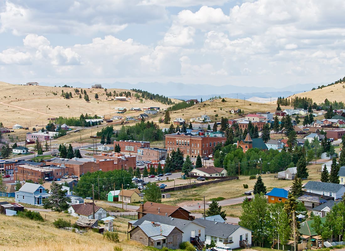 Edwards, CO - Cripple Creek Colorado Overlook - Historic Small Gambling Town of Cripple Creek in Teller County, Colorado