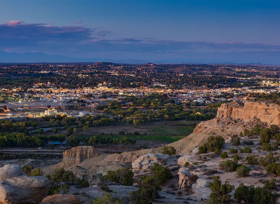 Farmington, NM - Beautiful View of Farmington, New Mexico as the Sun Hasd Set