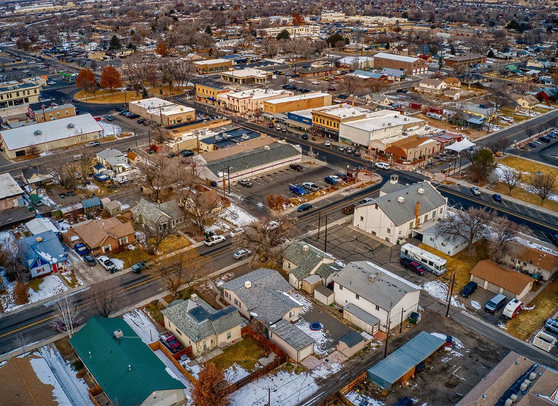 Granby, CO - Aerial View of Vail in Summer Season, Coloradogrand Junction North, CO - Aerial View of Fruita, Colorado During Winter